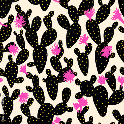 Vector cacti pattern