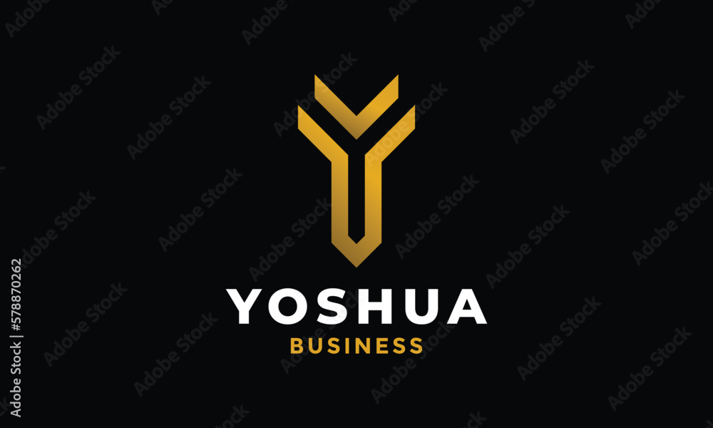 Logo vector letter Y gold elegant design alphabet logotype shine style Logo vector letter Y gold elegant design alphabet logotype shine style