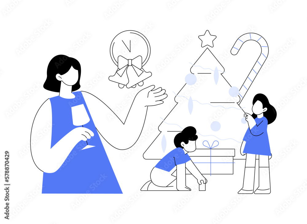 Winter holidays abstract concept vector illustration. Winter holidays abstract concept vector illustration.
