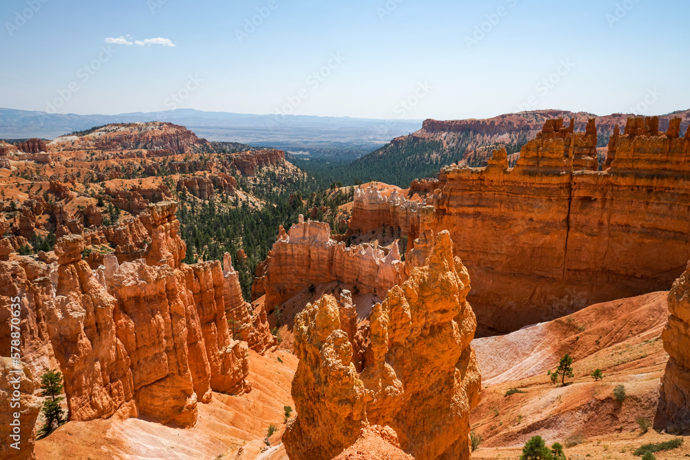 The view inside Bryce Canyon National Park in Utah The view inside Bryce Canyon National Park in Utah