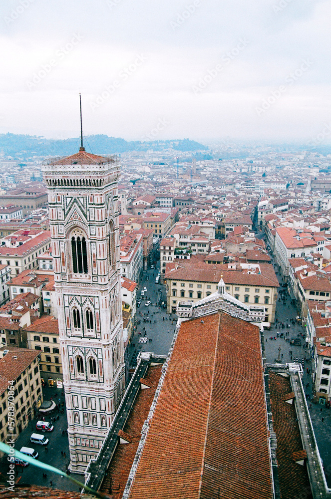 aerial view of florence, italy from the top of il duomo