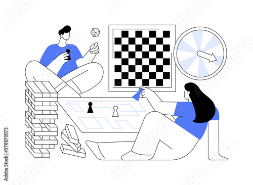 Board games abstract concept vector illustration.