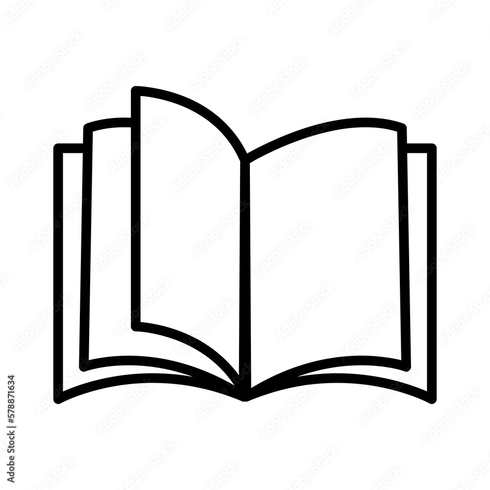 Book icon related to education, library, book store or knowledge symbol illustration on white background..eps Book icon related to education, library, book store or knowledge symbol illustration on white background..eps