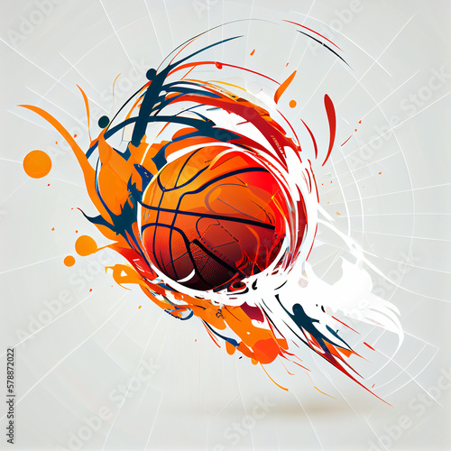 Abstract background with basketball