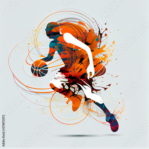 Playing basketball