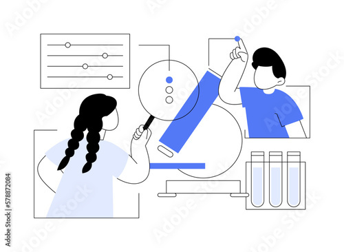 Science camp abstract concept vector illustration.