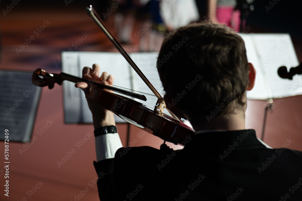 Fototapeta premium person playing the violin