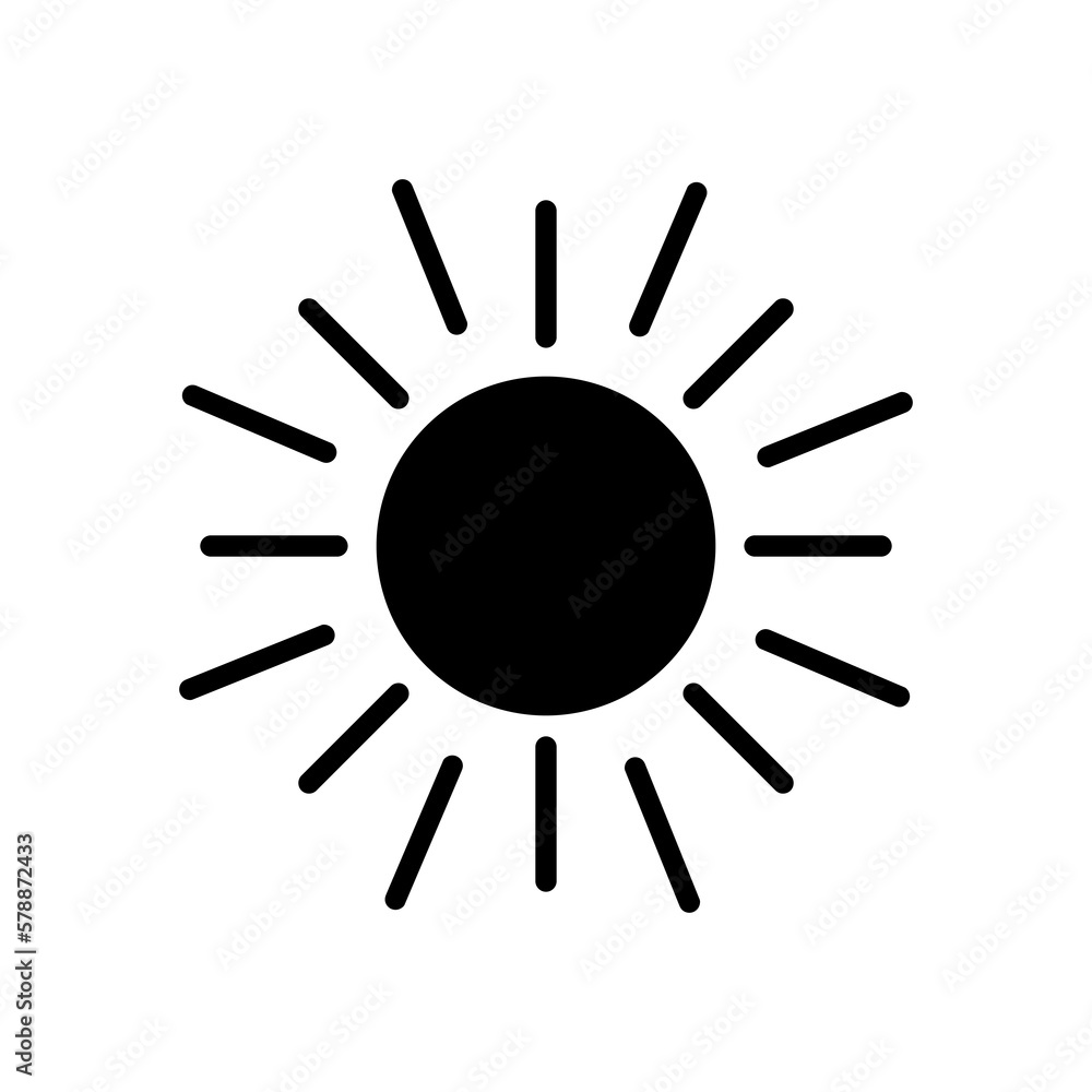 Sun icon vector trendy style illustration on white background..eps
