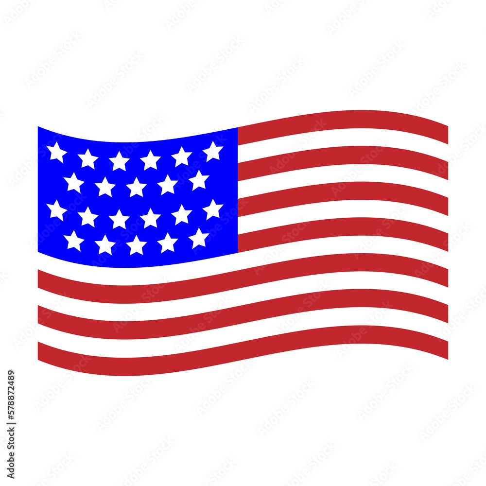 USA flag symbolvector illustration on white background..eps USA flag symbolvector illustration on white background..eps