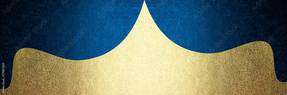 青色の幕のステージ