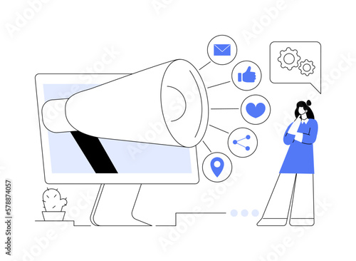 Online marketing abstract concept vector illustration.