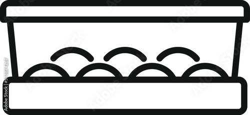 Bonbon box icon outline vector. Takeaway food. Food pack