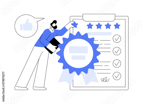 Standard for quality control abstract concept vector illustration.