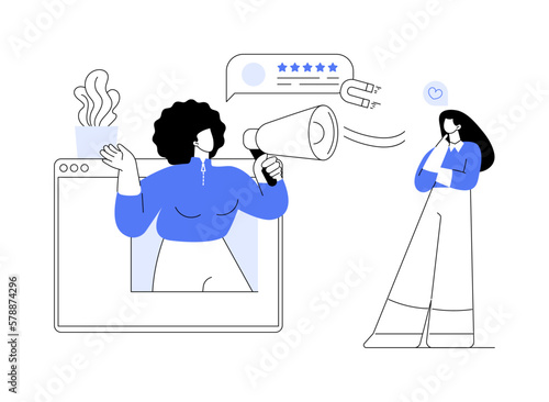 Word of mouth marketing abstract concept vector illustration.