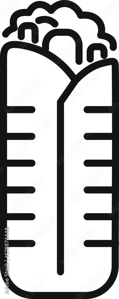Kebab icon outline vector. Fast food. Takeaway food Kebab icon outline vector. Fast food. Takeaway food