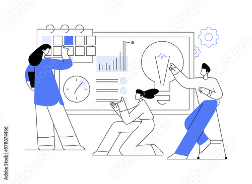 Project planning abstract concept vector illustration.