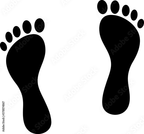  foot print vector icon illustration on white background..eps