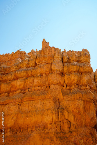 Close up view of the boulders inside Bryce Canyon National Park in Utah