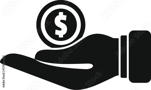 Care money icon simple vector. Work benefit. Fund retire