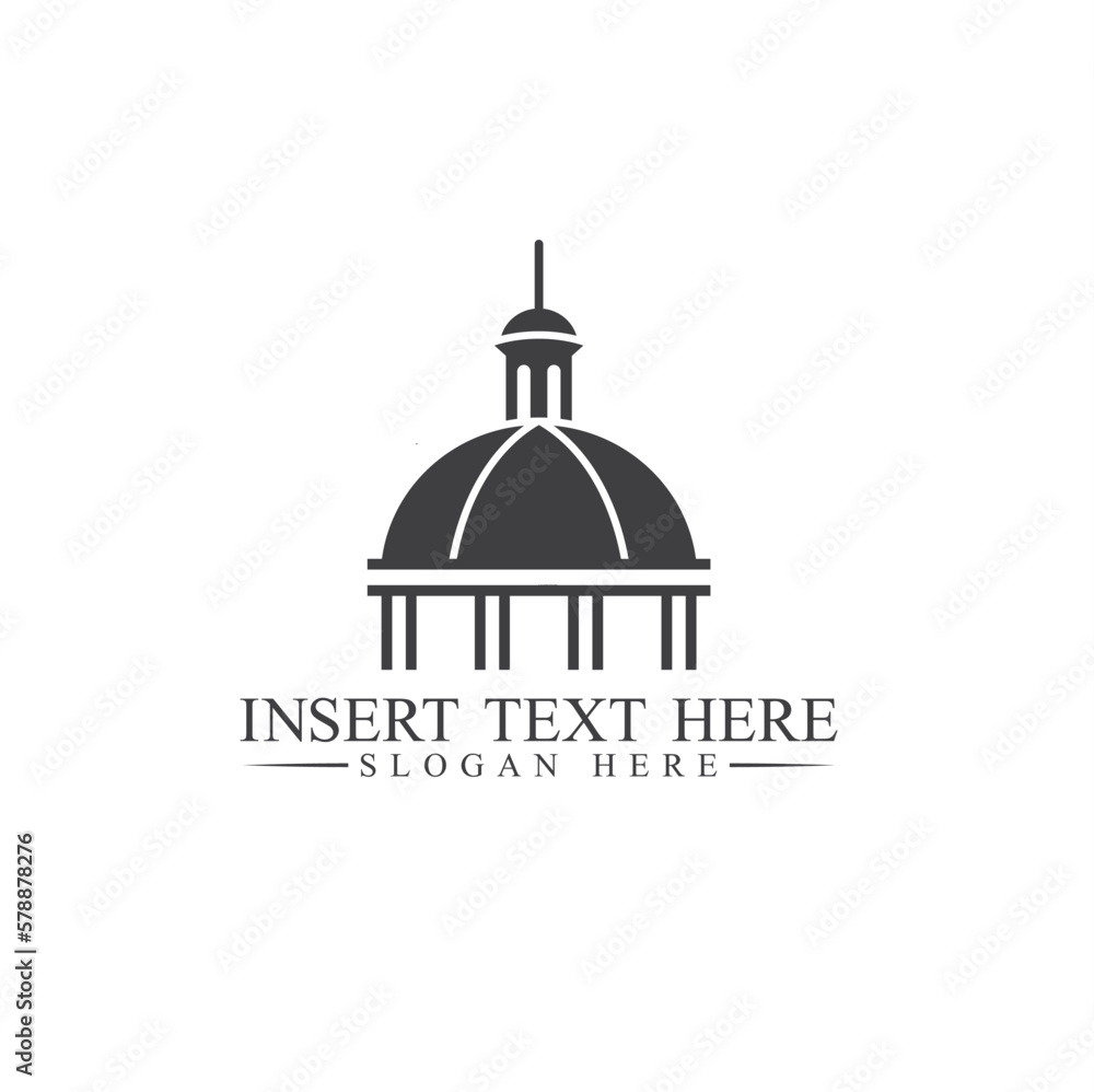 illustration of capitol dome, vector art.