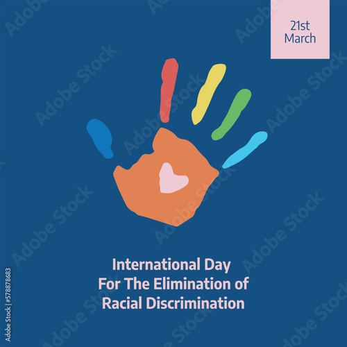 vector graphic of international day for the elimination of discrimination good for international day for the elimination of discrimination celebration. flat design. flyer design.flat illustration.