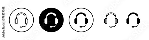 Headphone icon vector illustration. Headphone sign and symbol