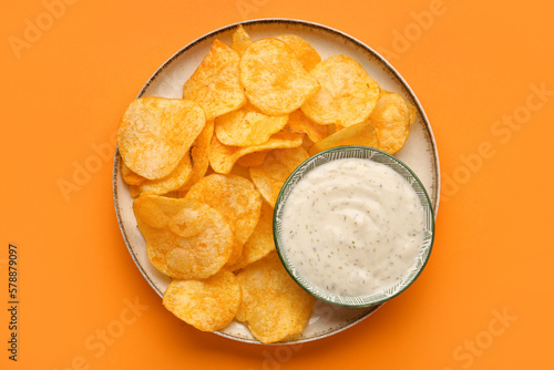 Plate with delicious potato...