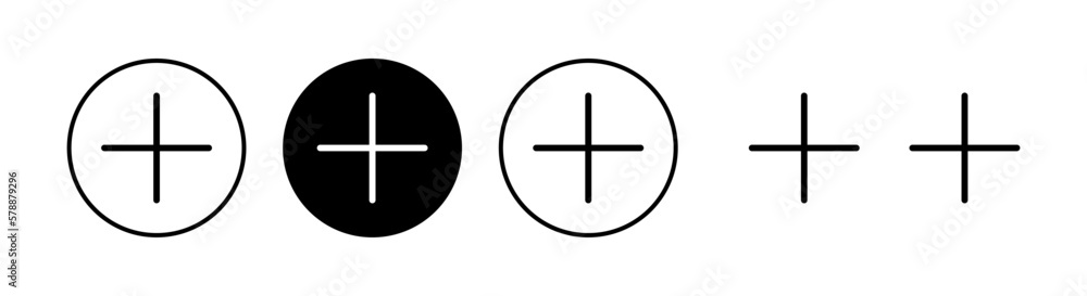 Plus Icon vector illustration. Add plus sign and symbol Plus Icon vector illustration. Add plus sign and symbol