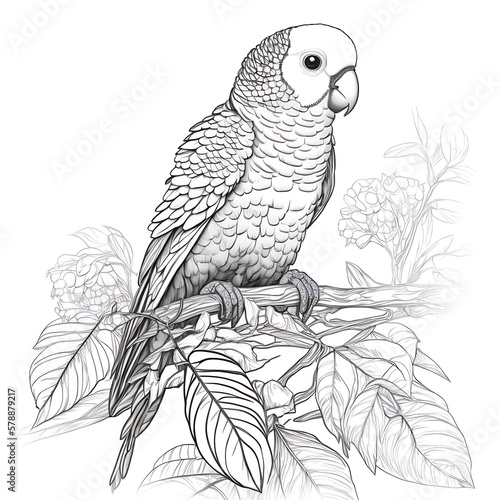 parrot on a branch