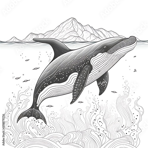 whale in the sea