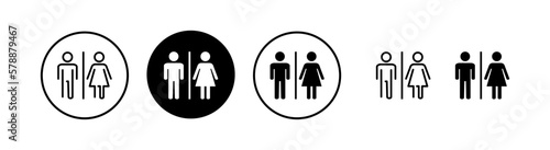 Toilet icon vector illustration. Girls and boys restrooms sign and symbol. bathroom sign. wc, lavatory