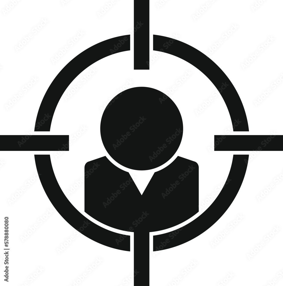 Man target icon simple vector. Staff career. Social group Man target icon simple vector. Staff career. Social group