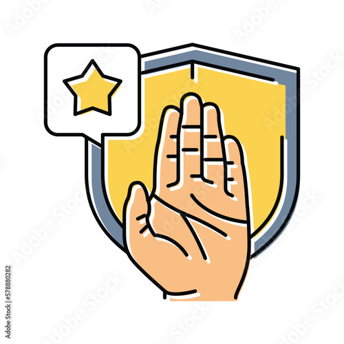 be honest and trustworthy color icon vector illustration