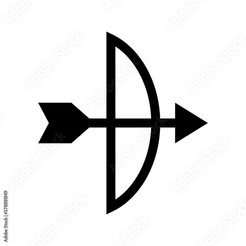 bow and arrow icon or logo isolated sign symbol vector illustration - high quality black style vector icons
