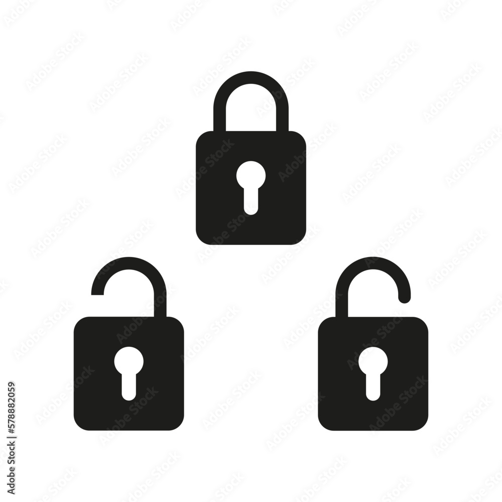door locks icons. Security icon set. Vector illustration. door locks icons. Security icon set. Vector illustration.