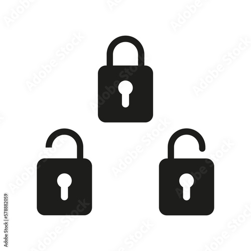 door locks icons. Security icon set. Vector illustration.