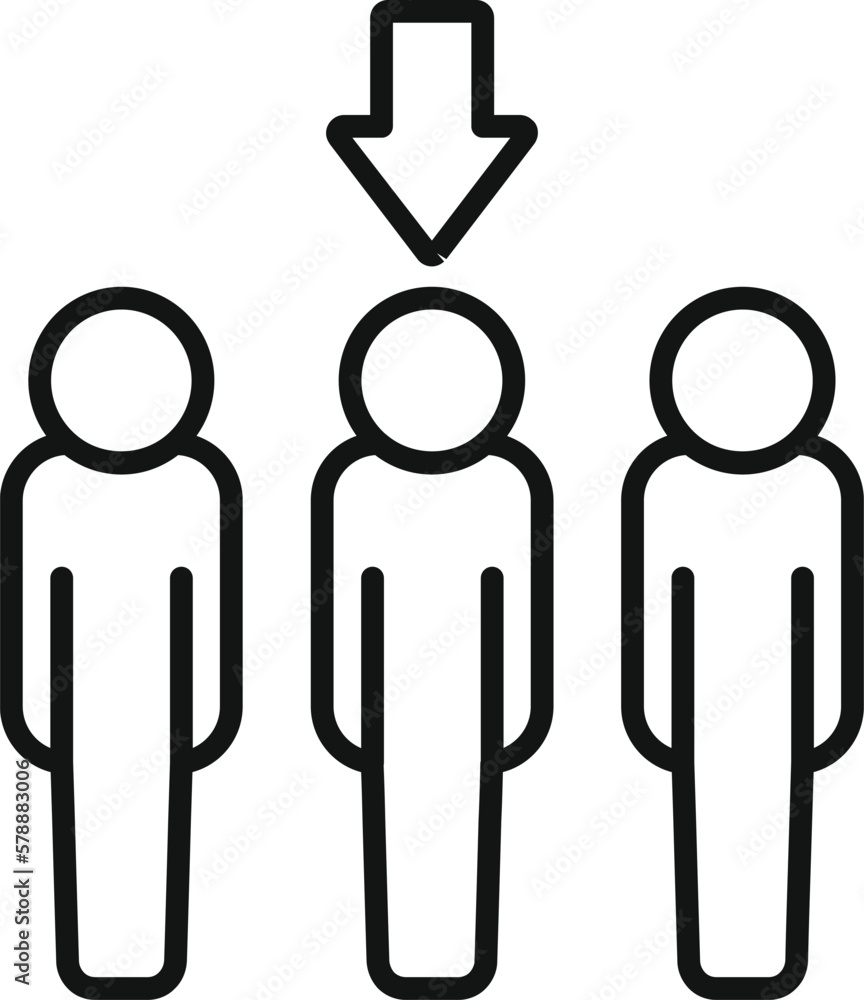 Leader job icon outline vector. Human work. Staff office Leader job icon outline vector. Human work. Staff office