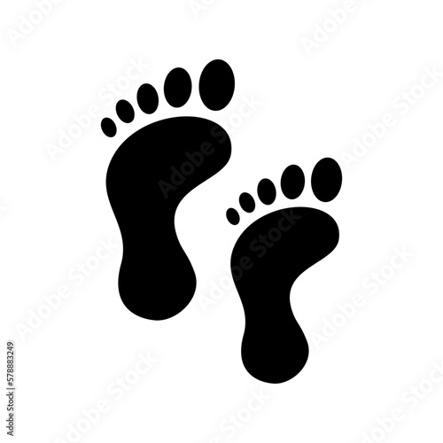 footprints icon or logo isolated sign symbol vector illustration - high quality black style vector icons 