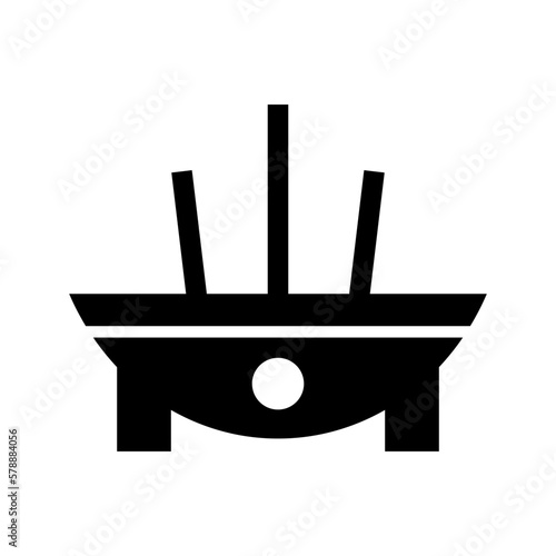 incense icon or logo isolated sign symbol vector illustration - high quality black style vector icons
