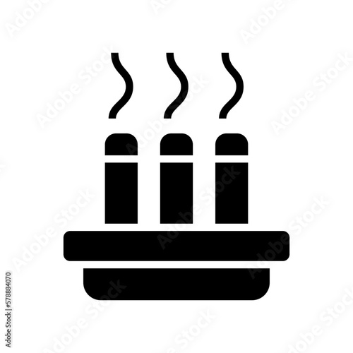 incense icon or logo isolated sign symbol vector illustration - high quality black style vector icons
