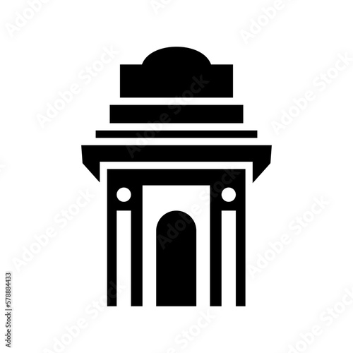 india gate icon or logo isolated sign symbol vector illustration - high quality black style vector icons 