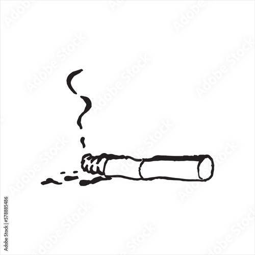 Stop smoking vector illustration with drawing concept