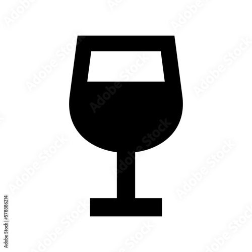 wine glass icon or logo isolated sign symbol vector illustration - high quality black style vector icons 