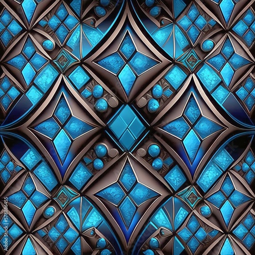 Blue ornament pattern