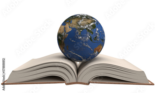 Open book earth world planet global map symbol world book read day education study knowledge library page paper information document literature international learning colleague bookstore culture © StreetOnCamara