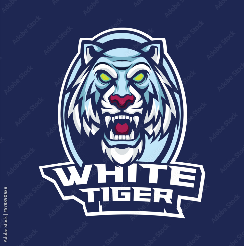 Vector tiger mascot logo for esport and sport team