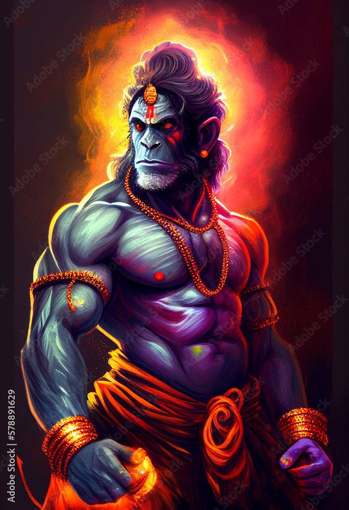 Hanuman Ji Photo With Gada Full HD Image  Download 