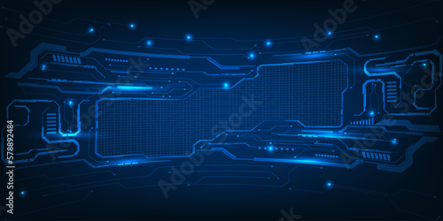 Vector illustrations of futuristic grid line circuit communications hi tech background.Digital innovation and technology concepts.
