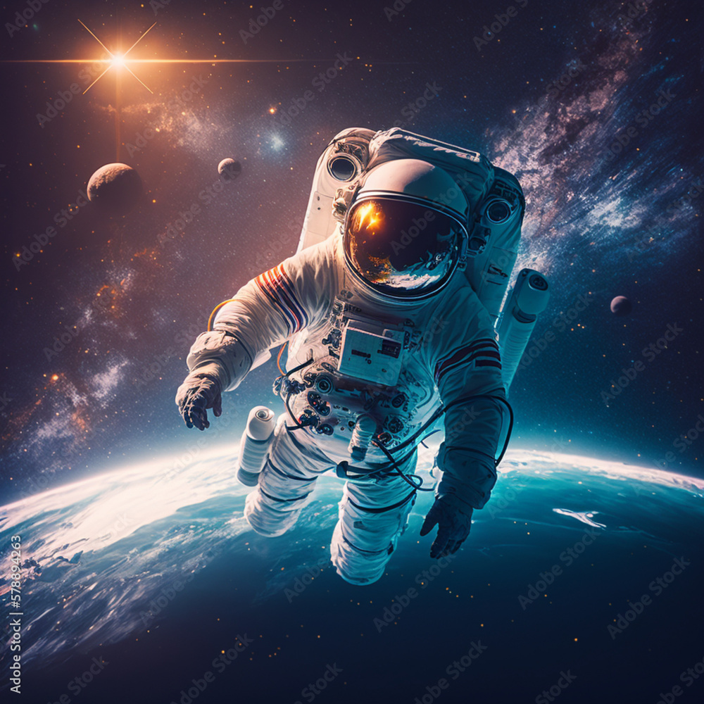 Astronauta vagando no espaço Astronauta vagando no espaço