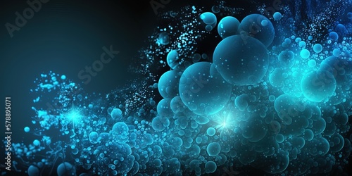 Abstract  shape shiny blue glitter sparkle confetti background  by ai generative  © YuDwi Studio